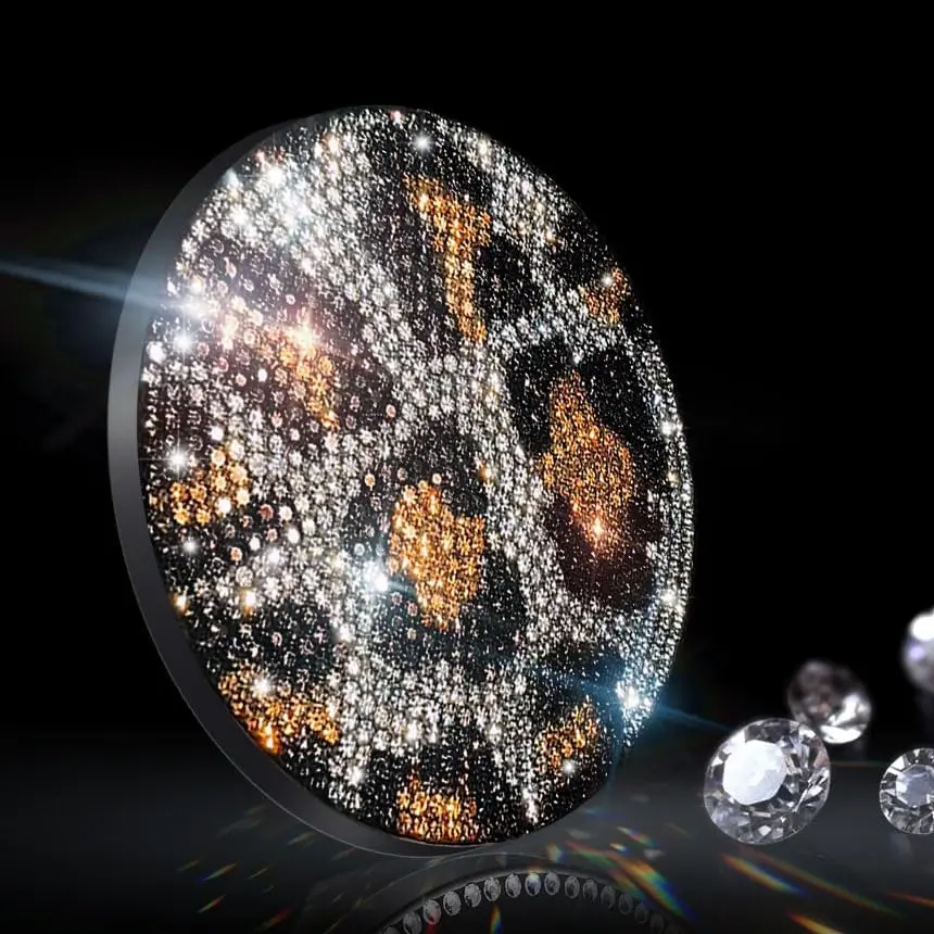 Bling Vehicle Drink Coasters, Cheetah Print Rhinestone Car Coasters, Auto Cup Coasters 2.75in (2 Pcs)