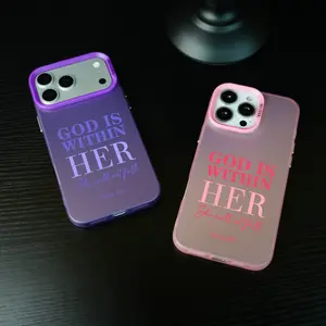 Psalm 46:5 Soft Girl Cute for iPhone Samsung Galaxy Case iPhone 17Pro Max Air 16E 15Plus 14 13 12 11 XR XS S25 S24 S23 S22 S21 Phone Case, God's Gift, Faith, Just, personality, Gradient, Protective Silicone Cover, Protection Durable, Shockproof Drop.WC74