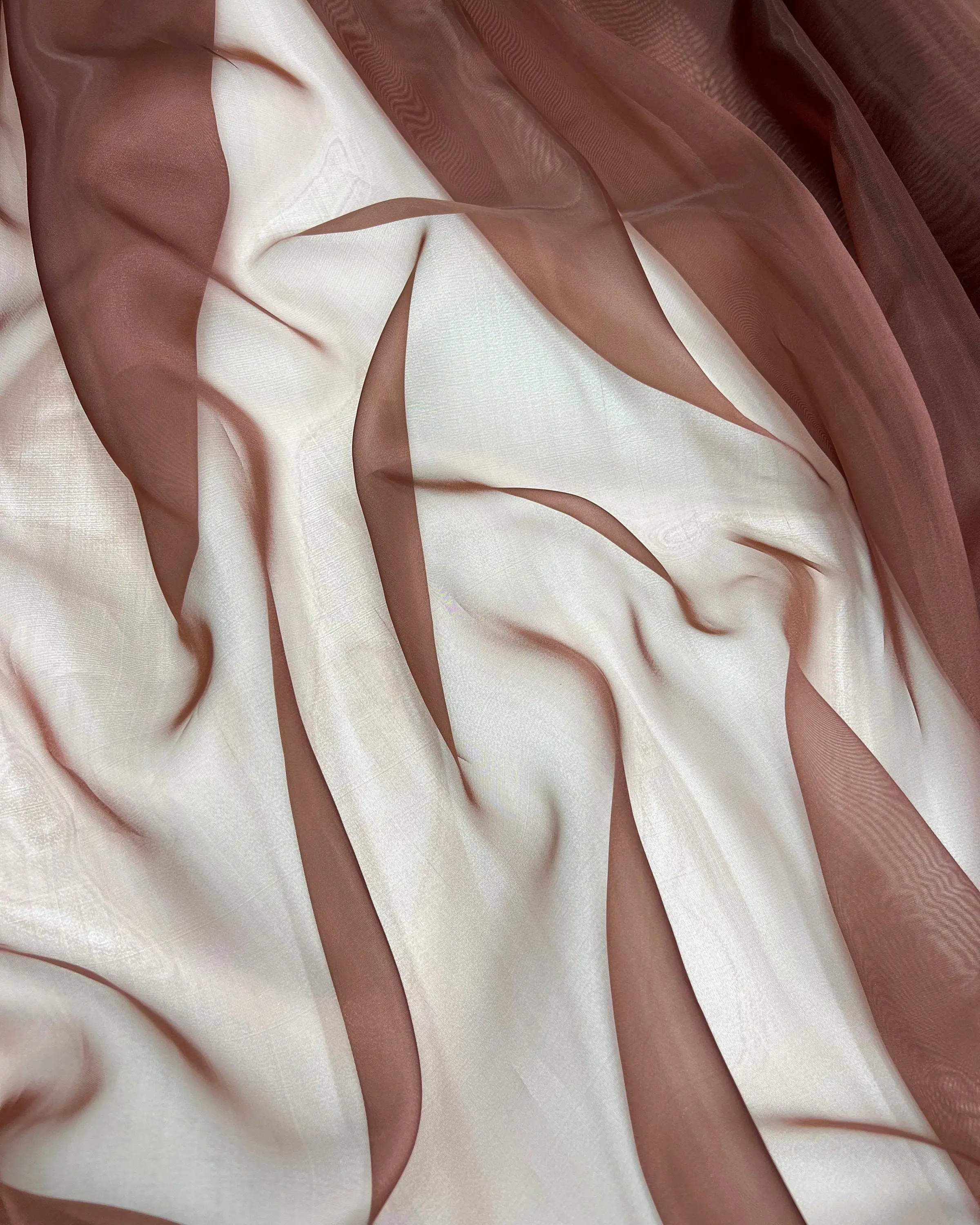 Brown Crystal Organza