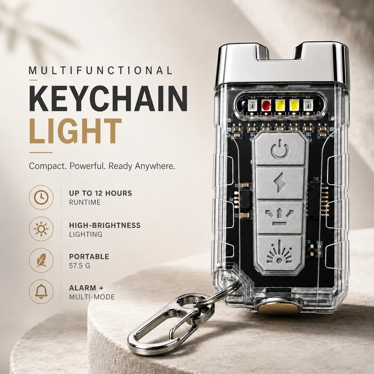 Magnetic Keychain Flashlight, 600 Lumens RGB & UV Laser Light, 12H Runtime, 100M Beam, IPX4 Waterproof Rechargeable EDC Light for Camping, Hiking, Night Patrol, Outdoorfun, Father's Day Gift / Gift for Him, Portable Pocket Clip