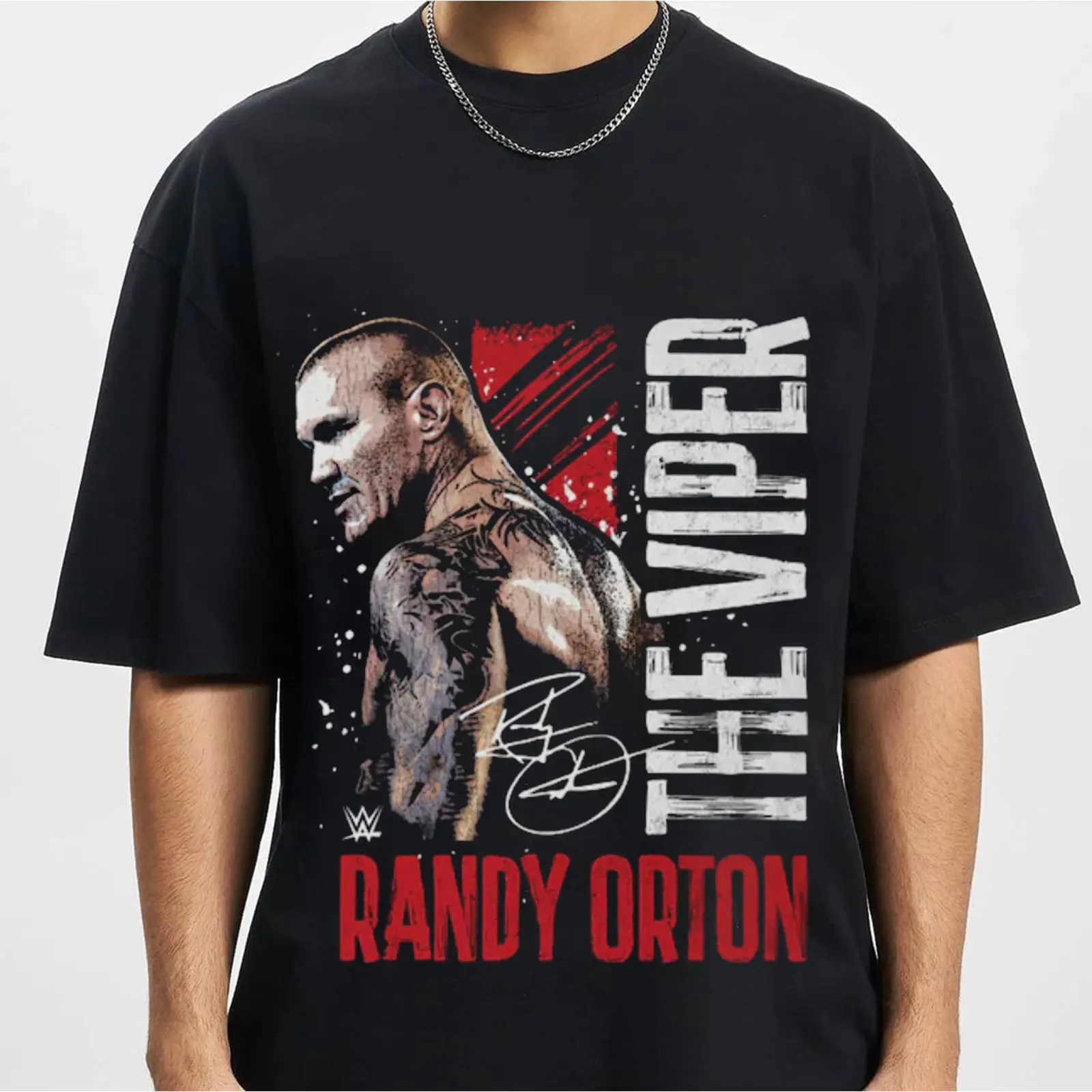 Randy Orton Signature Attitude Black Tee – Timeless WWE Superstar Graphic T-Shirt, Unisex Daily Wear, Great Collectible for Fans