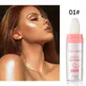 White Pearlescent Shimmer Highlighter Powder with Smooth Soft Makeup Sponge Head - Brightening, Glowing Makeup, Easy Application, Long-Lasting Pink Glow, Face & Body Contouring, Highlighter Powder Stick, Single Item for Adults’ Student Parties