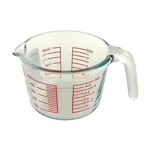 Love Harbor 500ml Borosilicate Glass Measuring Cup with Scale - Kitchen Baking & Cooking Essential