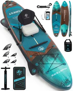 12'x36 Inflatable Paddle Board, 500lbs Extra Wide Stand Up Paddleboard for Adults with Premium SUP Accessories Kit & Backpack, Blow Up Kayak Non-Slip Stable Deck Boat for Yoga Fishing Surf