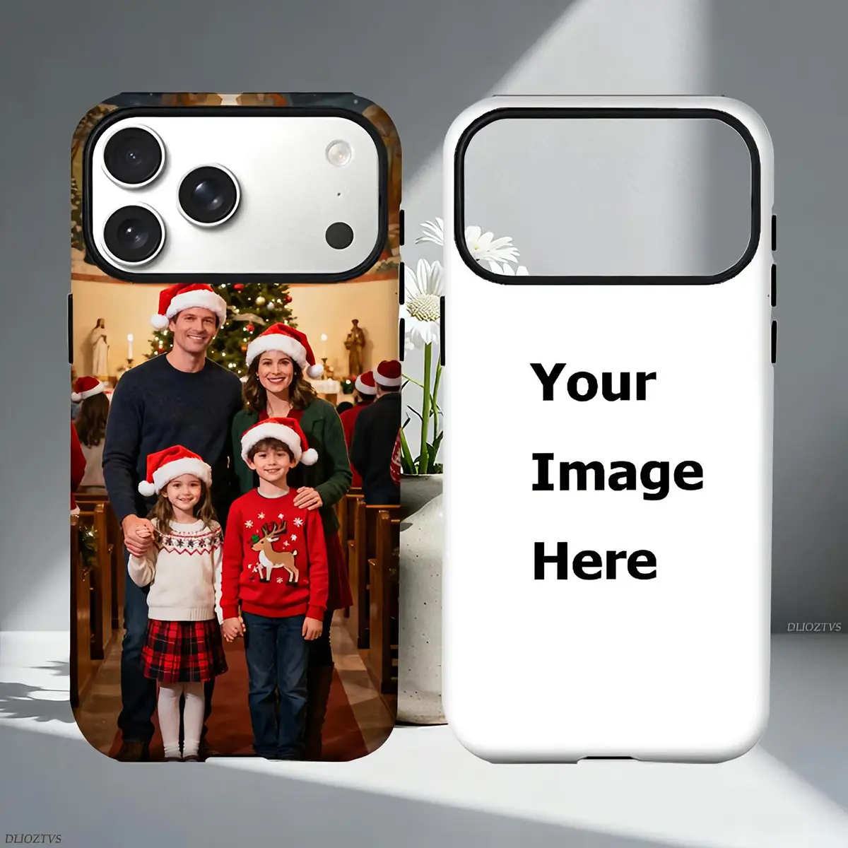Custom Photo Phone Case Accessories for iPhone 17 Pro Max, 17 Air, 16 Plus, 15, 14, 13, 12, 11 - Soft Silicone Inner Case, Durable Hard Plastic Outer Shell, DLIOZTVS Nice Cases, Perfect Gift for Yourself, Friends, Family