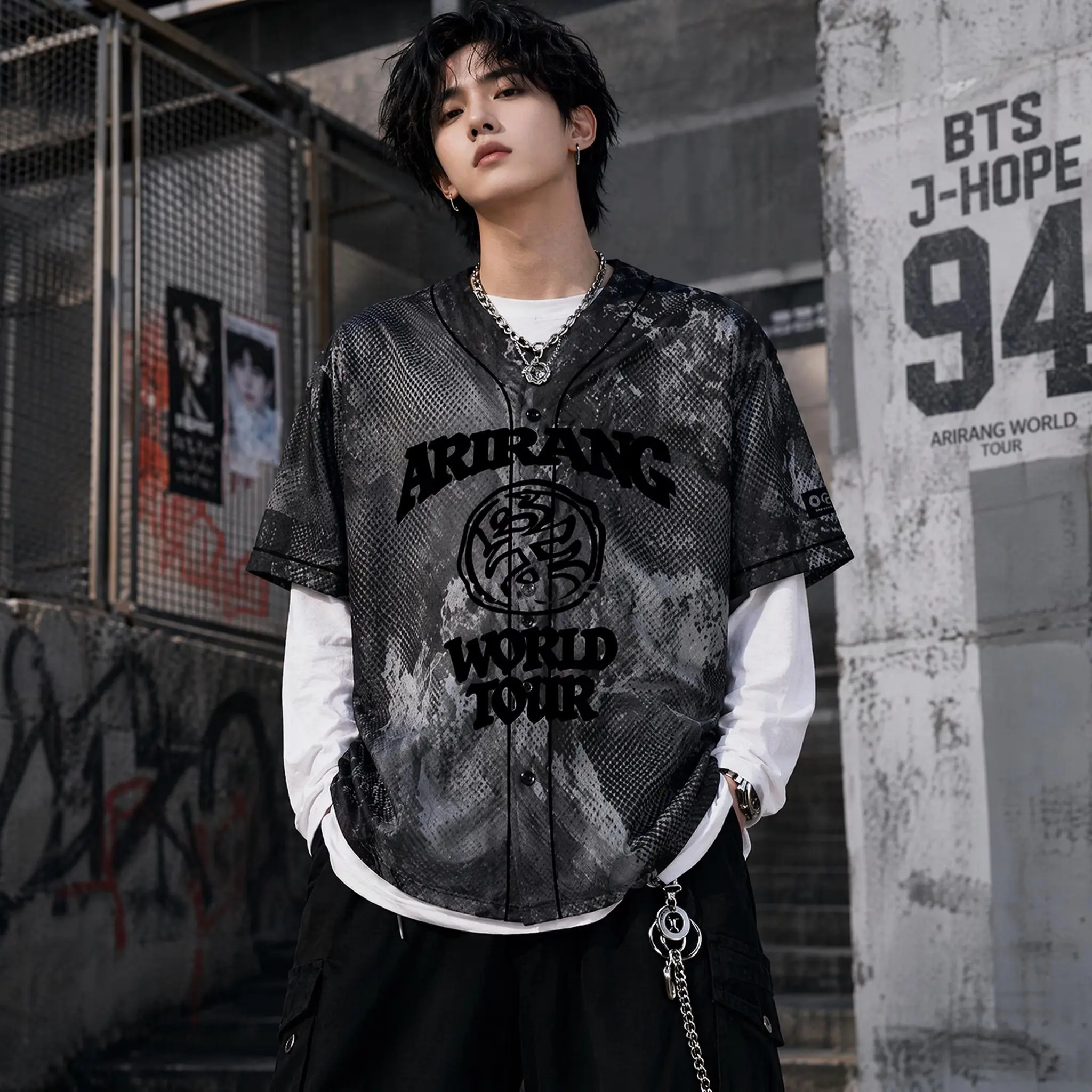 Unisex Baseball Jersey - Kpop Style Shirt, Kpop Concert Fanwear, Arirang Themed Sports Top