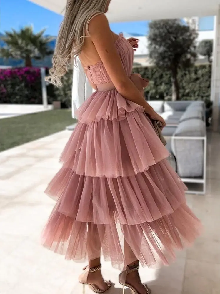Long Dress Summer Hollow Ruffle Boho Dresses - TikTok Shop