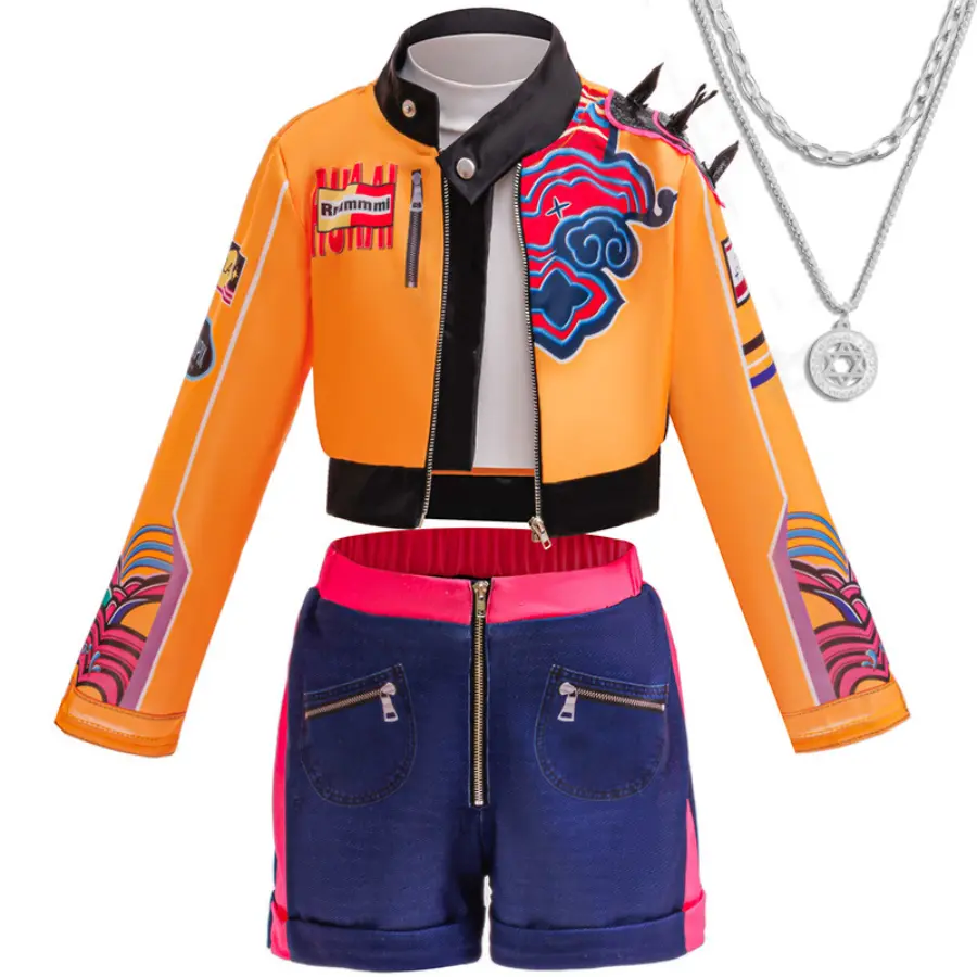 3-Piece Girls Dance Costume Set, Performance Outfit for Carnival, Cosplay, Halloween and Parties, Ages 3-10