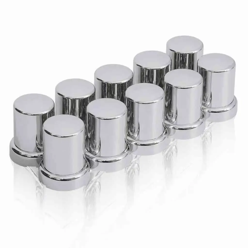 33mm x 2-3/8'' hexagonal chrome-plated plastic push-on wheel nut cover for semi-trailer trucks 33mm x 2-3/8'' hexagonal chrome-plated plastic push-on wheel nut cover for semi-trailer trucks
