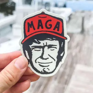 Donald Trump Sticker No.4 -  MAGA Sticker - Donald Trump Cowboy