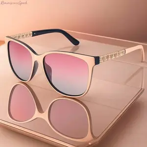 Women's Square Frame Sunglasses - Trendy Ombre Lens, Fashionable Frames, UV400 Protection, Lightweight Durable, Stylish Casual Eyewear for Outdoor Activities, Travel, Fashionable Frames Sunglasses,summerwins