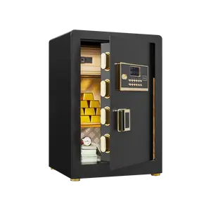 2.7 cuft Solid Alloy Steel Office Hotel Home Safe, Security Digital Safes Box with Electronic Keypad, Spare Key, Smart Alert, Mute Mode, Anti-Theft Safe for Document Money Valuable