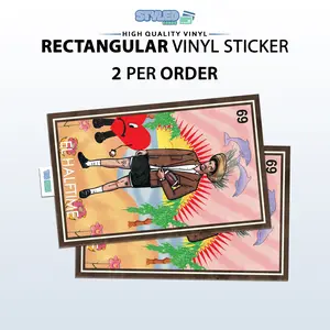 funny El halftime bunny sticker made with high quality vinyl and uv ink