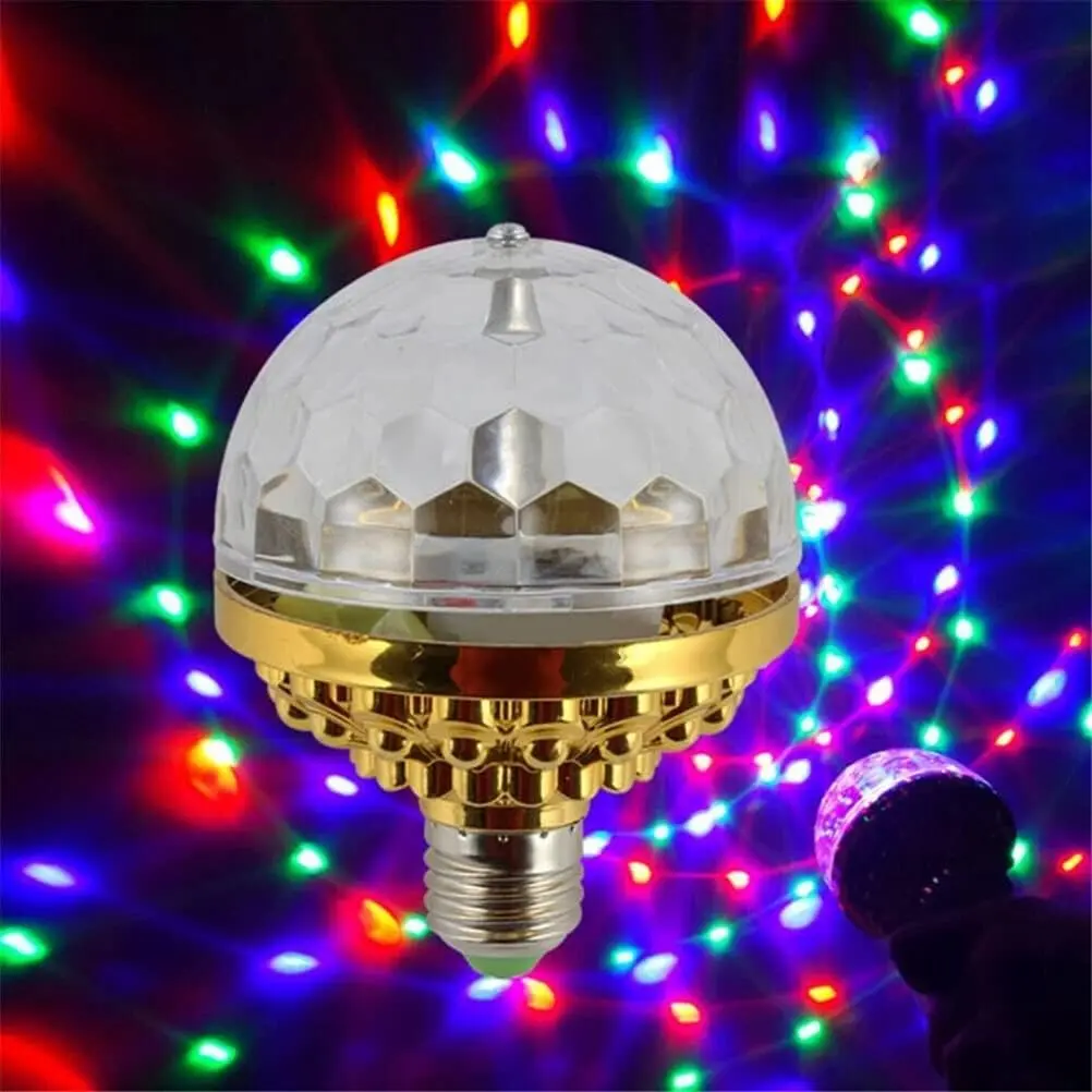 Colorful Magic Rotating Disco Ball Light, RGB LED Disco Light Bulb, DJ Party Stage Lights for Home Bedroom Dance Parties Bar Karaoke Night Club Decor