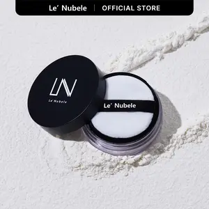 [Le Nubele] AZULENE FACE COVER FIXING POWDER 3G | Translucent Setting Powder | Mini Size | Pore-Blurring + Matte Finish | Hybrid Skincare-infused Makeup | Korean Cosmetic for sensitive skin | 0.10 fl. oz
