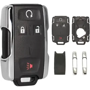 Key Fob Shell Case Replacement for Chevy Colorado Silverado GMC Canyon Sierra 2014 2015 2016 2017 2018 2019 2020 2021 2022 2023 Keyless Entry Remote Control 4Buttons Cover M3N-32337100