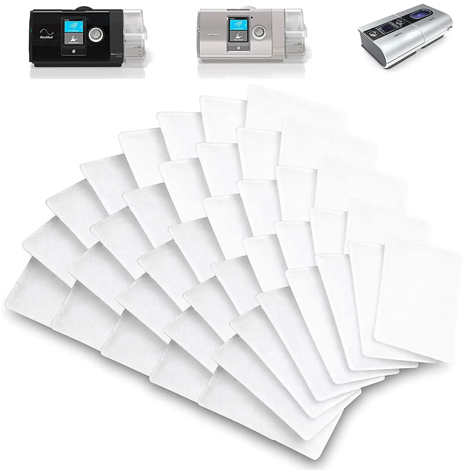 20-Pack Disposable CPAP Filters for ResMed AirSense 10 / AirCurve 10 / S9 / AirStart – Replacement CPAP Machine Filters for Dust, Pollen, Allergens, Clean Airflow, CPAP Therapy