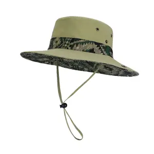 Spring Summer Outdoor Big Brim Sun Hat for Men Women, Mountaineering Fishing Sun Hat, Ethnic Style Cowboy Bucket Hat