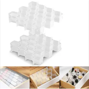 2 Pcs Honeycomb Drawer Style Sorting Partition Grid Drawer Dividers Adjustable Drawer Organizer Divider Grid Drawer Dividers Beauty & Personal Care