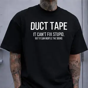 Sarcastic Duct Tape T-Shirt, Humorous Muffle The Sound Gift Shirt