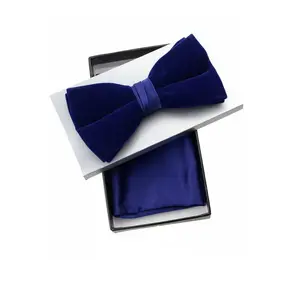 ROYAL BLUE Velvet Bow Tie - Elegant Design with Smooth Velvet Finish and Classic Bow Detail