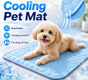 The Ultimate Cooling Pet Mat Breathable Washable Summer Pad Cat Dog Self Cool Blanket for Kennel Crate and Bed Sleeping Ice Silk