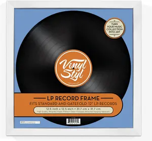 Vinyl Styl® VS-F-02 12 Inch Vinyl Record Display Frame - Wall Hanging (White)  [VINYL ACCESSORIES] Audiophile, White