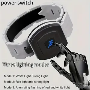 Multifunctional Outdoor Running Light, USB Rechargeable LED Flashlight with Three Lighting Modes, Ip65 Waterproof, Arm & Leg Wearable, Camping Bike Accessories, Headlamp Rechargeable