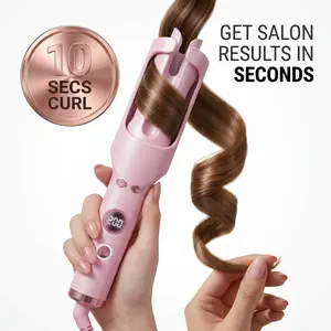 Professional Beach Waves Curler & Smooth Flat Iron Combo – 3-in-1 Interchangeable Hair Waver for Instant Shine | Cool Airflow Styler for Healthy Blowout Look & Extra Root Volume