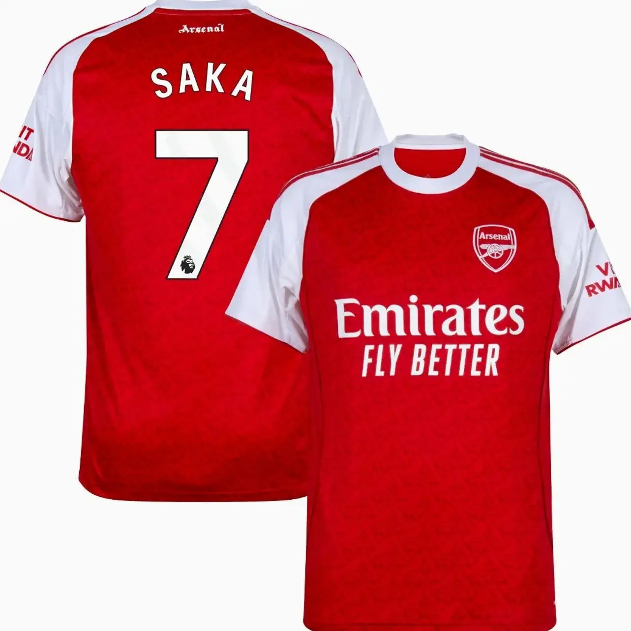 Unisex Soccer Arsenal Team Saka 7 Champions League 2025/26 - 2026/27 Home Stadium Jersey - Red TD