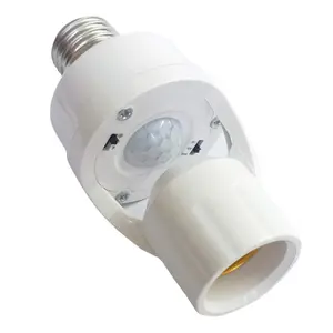 E27 Motion Sensor Switch Lamp Base, Adjustable Delay Switch, Automatic Lighting Detection, Ideal for Home & Office Use, Energy Efficient Design
