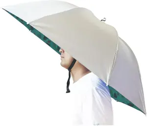 Umbrella Hat 37 Inch Oversized Hands-Free Foldable UV Protection Cap Adjustable Headwear for Fishing Golf Camping Beach Gardening Sunshade Outdoor