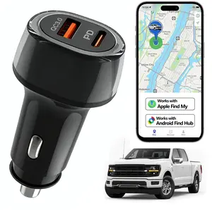 FancyDove Car Tracker for Vehicles intergrated in Charging Adapter, Car Tracking Device Anti-Theft Parking Locator, Really Charges Phones, Similar to GPS but No Monthly Fee No SIM Card Required, for iOS & Android