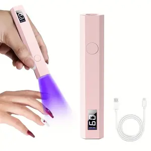 Handheld UV LED Nail Lamp Pen – Portable Gel Nail Dryer with Digital Display, Precise Curing for DIY Nails & Touch-Ups High Brightness