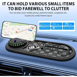 Multifunctional Rotating Anti-Slip Car Dashboard Holder & Phone/tool Tray, Rotatable Phone Stand with Large Non-Slip Pad, Car Phone Mount, Car Phone Holders, Cell Phone Holder, Cell Phone Holder For Car