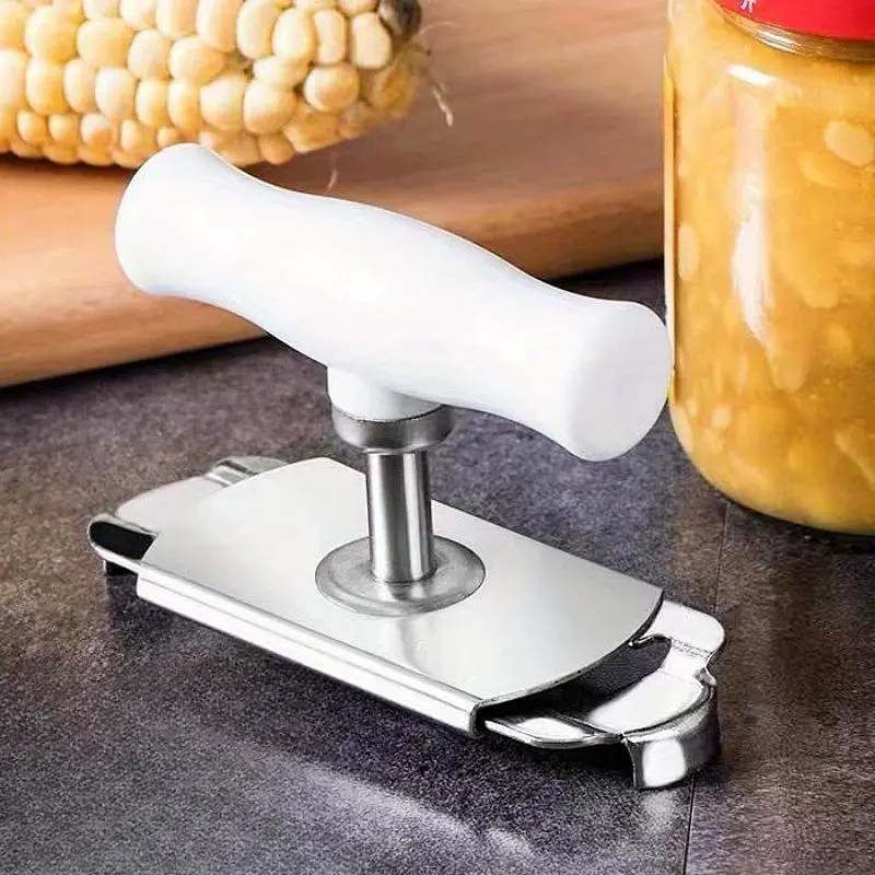 Stainless Steel Bottle Opener, Adjustable Rotating Can Opener, Kitchen Dining Tool Utensils, Effortless Lid Turner, 1pc Small Kitchen Gadget, Kitchenware