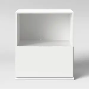 Room Essentials 1 Drawer Modular Nightstand White Compact Design Storage