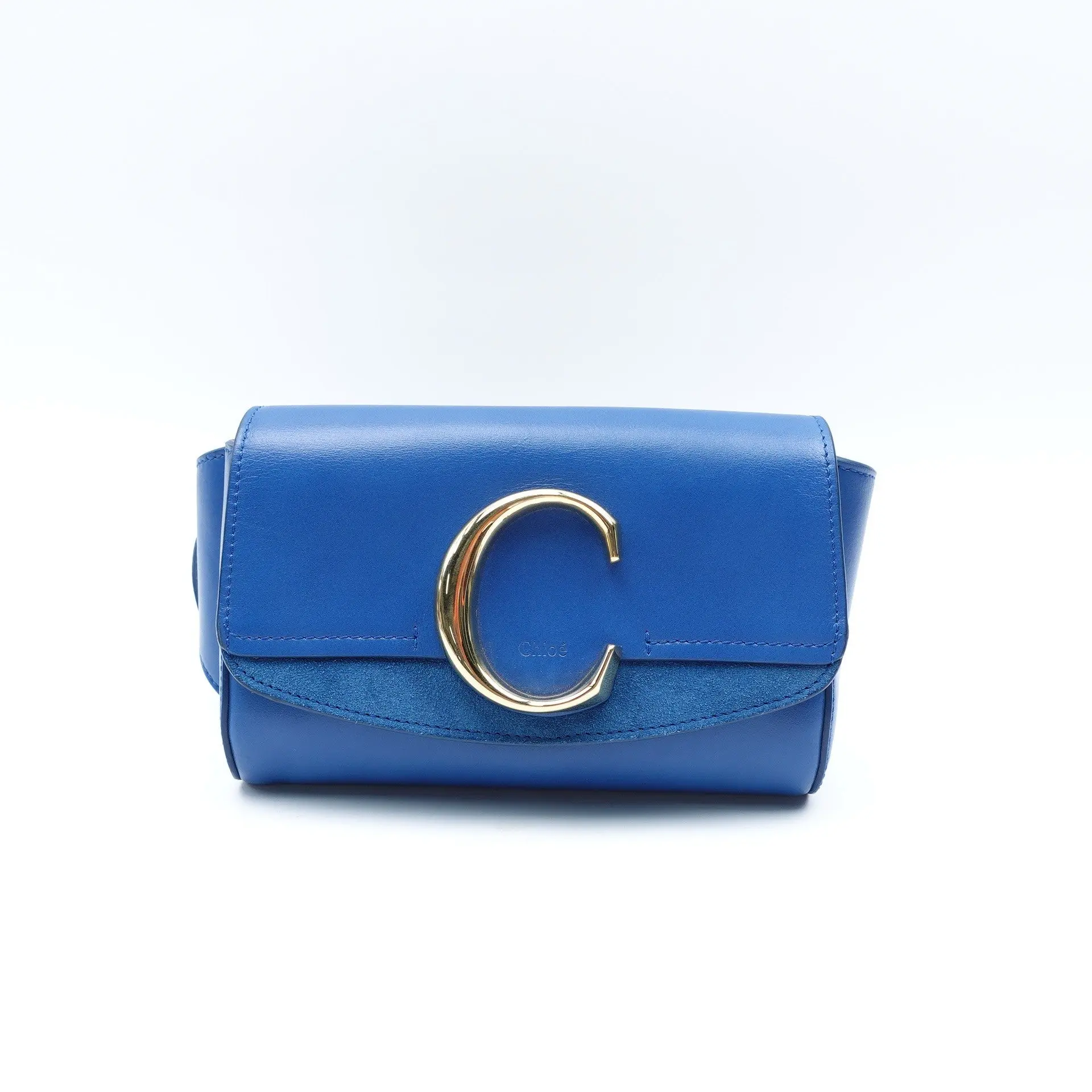 Pre-owned Chloé smooth leather Wallet on Chain Chloe Blue Leather Chain Wallet T10409733