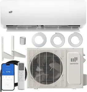 Upstreman 12000 BTU Ductless Mini Split Air Conditioner, 115V Mini Split Heating System, 20 SEER2 Energy Efficient Inverter AC, Up to 750 Sq. Ft, App Control, with Mounting Brackets (115V)-I12-115W