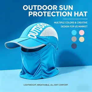 Women's Universal UV Protection Sports Sun Hat - Sports Cap, Modal Fiber Fabric, Honeycomb Breathable Holes, Face & Neck Coverage, Multi-Style Wear, for Adult Outdoor Cycling, Hiking, Multi-Color Options Sunscreen Leisure Hat,summerwins