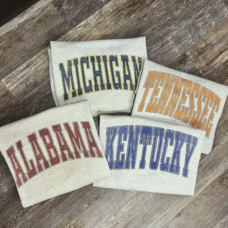Vintage Varsity Sweatshirt, Retro Game Day Pullover, Classic Unisex Crewneck for Sports Fans Gift