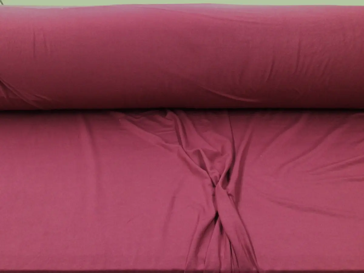 Tanboocel Bamboo Spandex Fabric 4 way Stretch Burgundy B424