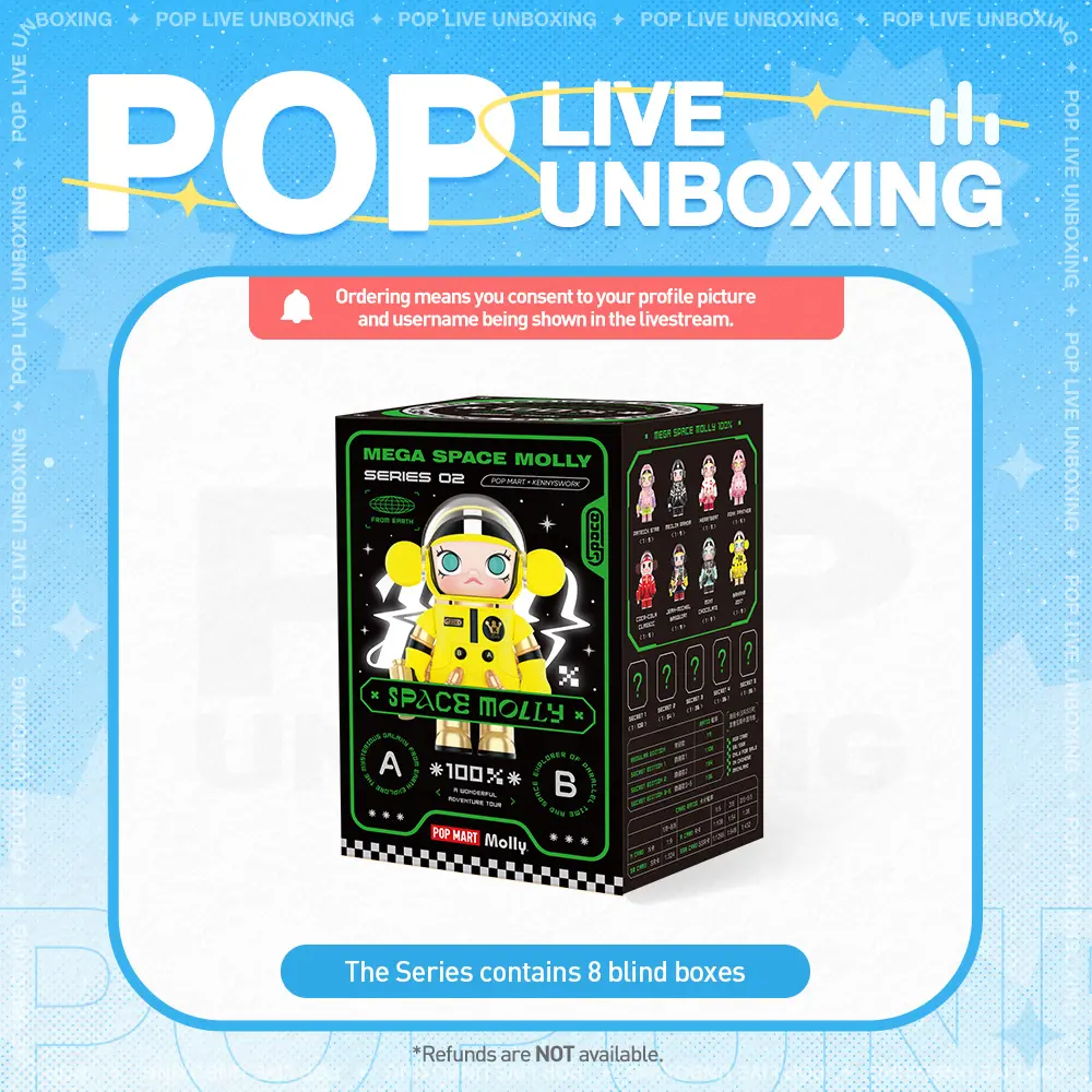 [POP NOW]MEGA SPACE MOLLY 100% Series 2-B, Blind Box, Mystery Box