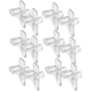 50 Pcs Clear Plastic Shelf Support Peg Fits 0.25" Holes, 5 lb Load Capacity Shelf Pins for Kitchen Cabinet Closet Bookcase Shelves