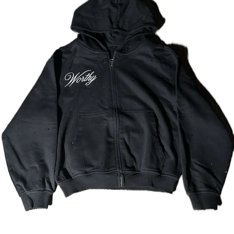 トップス FILTH DISTRESSED ZIP UP HOODIE distressed zip up hoodie mens - TikTok Shop