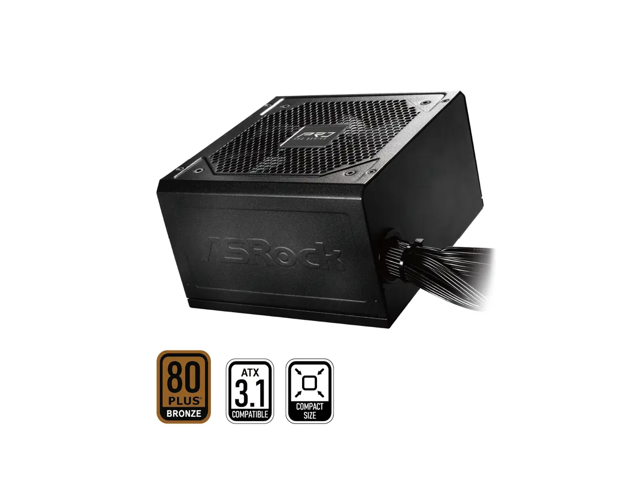 ASRock PRO Series PRO-650B 650 W ATX 3.1 Compatible 80 PLUS BRONZE Certified Power Supply