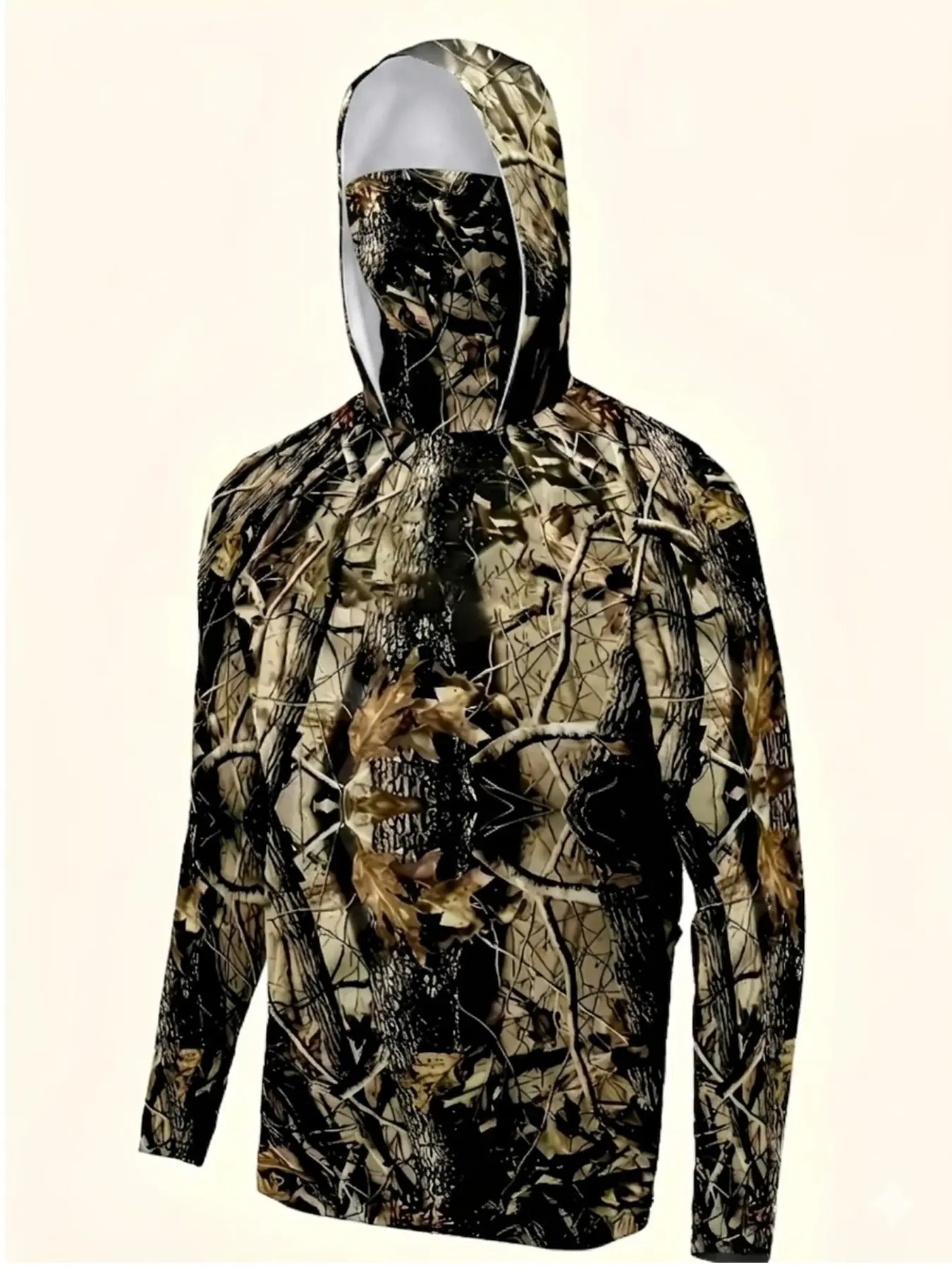 Men's Outdoor Casual High Neck Hooded Sweatshirt, Slim Fit, Perfect for Summer Outdoors, Fishing, Surfing, Parties, Casual Athletic Wear