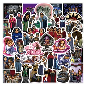 60 Pcs Cartoon Chicano Homies Graffiti Stickers, Self-Adhesive Removable Waterproof Decals, Decorative Stationery Cup Computer Labels