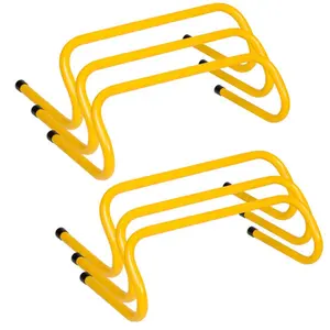 212 MAIN 6 in. Weighted Training Hurdle Set - Yellow, Track & Field Use, Set of 6