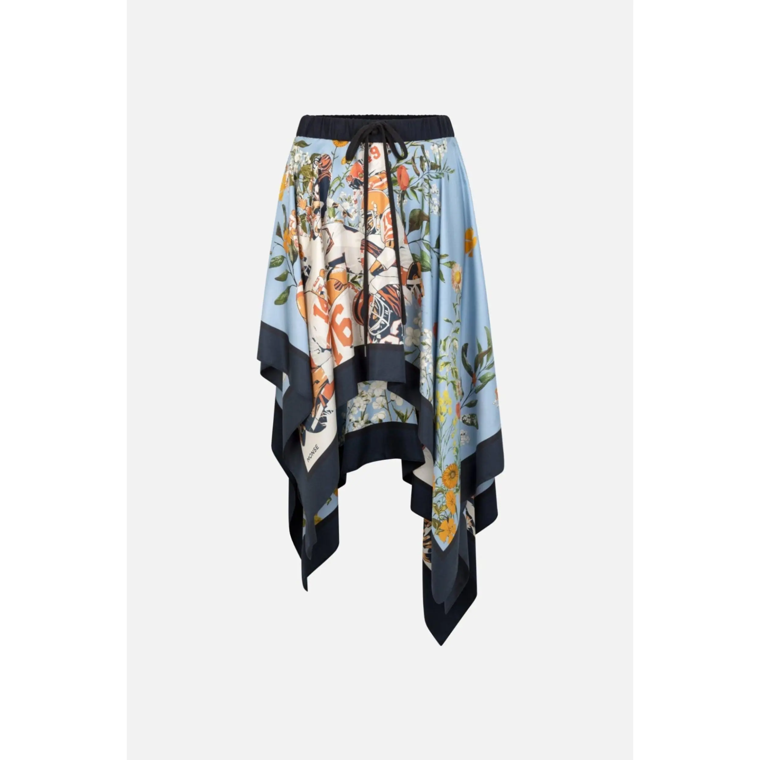 Elastic Waist Scarf Skirt